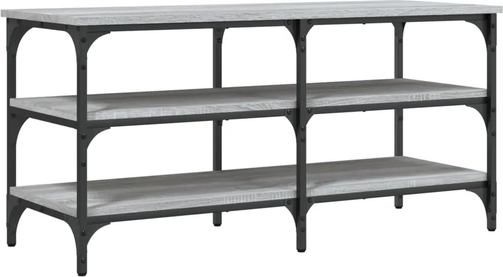 vidaXL szürke sonoma színű szerelt fa cipőpolc 100 x 38,5 x 49 cm