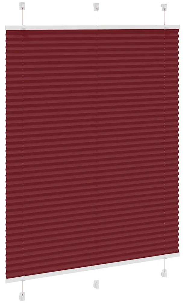 pliszírozott redőny Bordeaux piros 105x100 cm szövetszélesség