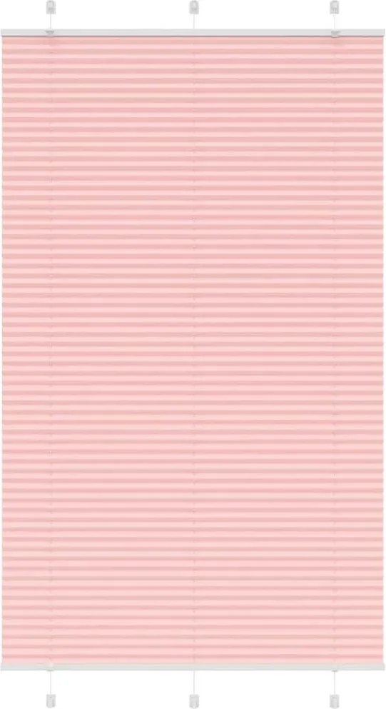 vidaXL pliszírozott redőny rózsaszín 115x200cm szövetszélesség 114,4cm