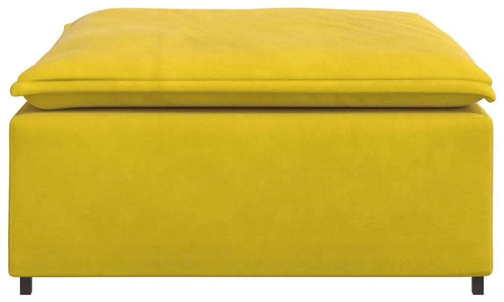 sárga moduláris kanapé lábzsámoly modul 100x100x48 cm