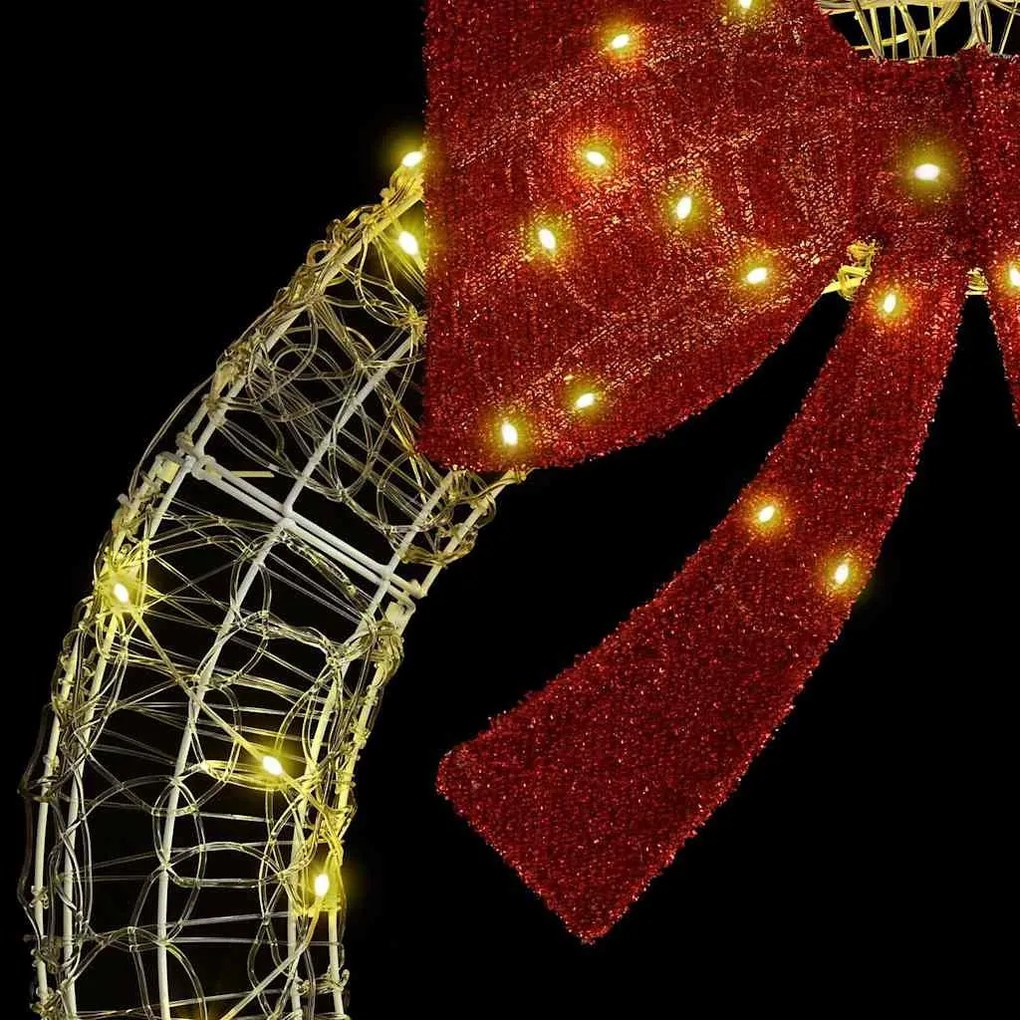 Koszorú 150 LED-del Meleg fehér 120 cm Akril