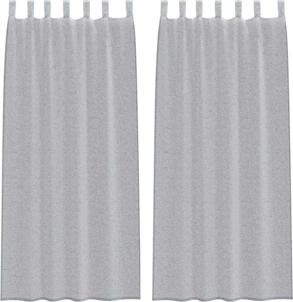 vidaXL Voile Függöny 2 pcs Sötétszürke 225 x 140 cm Poliészter