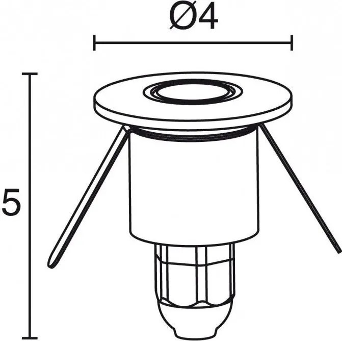 Novolux DONISI 546A-L0101A-30 Beépíthető lépcsőházi lámpa 1x1W/LED 72LM IP65