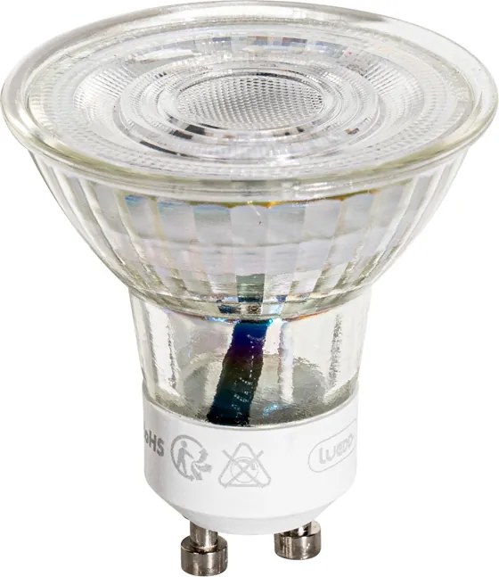 5 db-os GU10 50 mm-es átlátszó LED izzó készlet 3W 200 lm 2200K