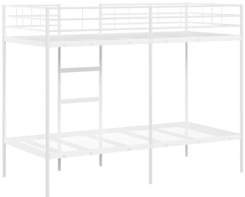 fehér acél emeletes ágy matrac nélkül 90 x 200 cm