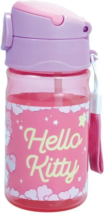 Hello Kitty Unicorn műanyag kulacs akasztóval 350 ml