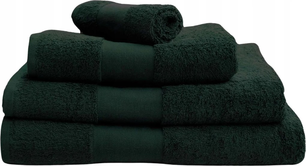 Frottír törölköző 100% Nedvszívó Pamut 450g Olim Classic 100x150 Deep Forest