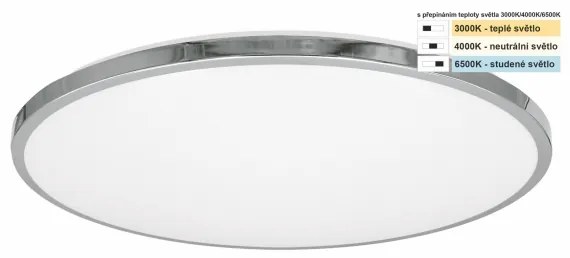 Top Light -LED Fürdőszobai mennyezeti lámpa SILVER LED/24W/230V IP44 átm. 39 cm króm