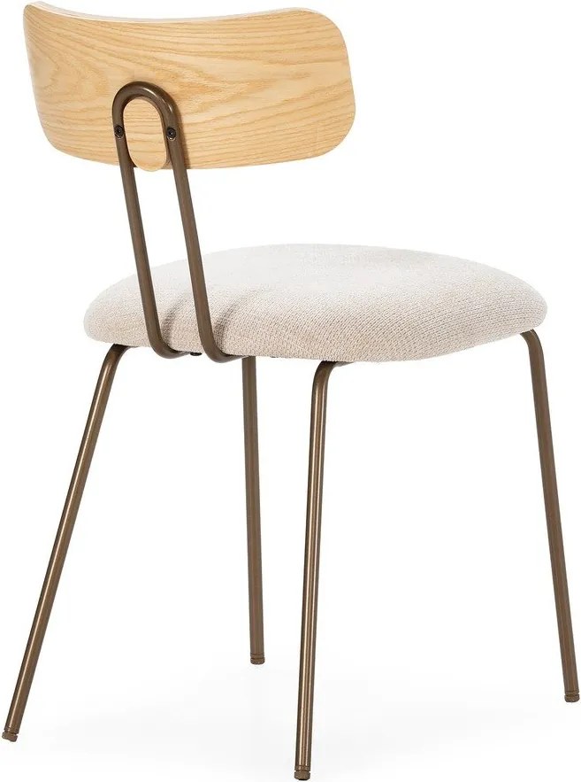 Bézs-natúr színű kárpitozott étkezőszék Olimpia – MOME