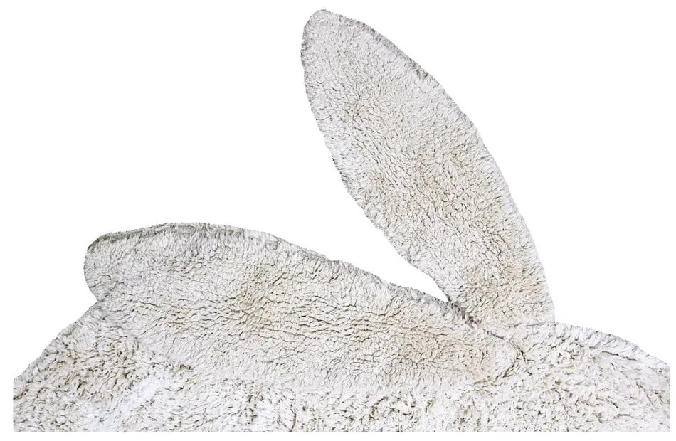 Világosszürke mosható kézi szövésű pamut gyerek szőnyeg 130x135 cm Bunny – Lorena Canals