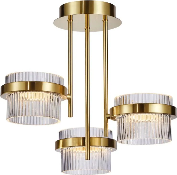 ITALUX 5902854539765 TIARA Glamour Mennyezeti Lámpa Átlátszó, Arany LED IP20