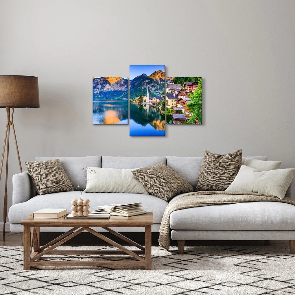 Kép - Alpesi falu (90x60 cm)