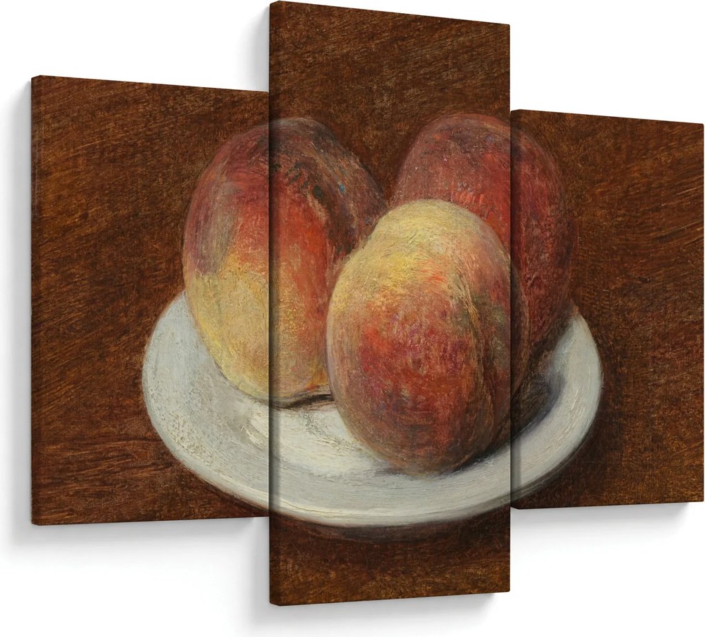 Kép - Henri Fantin-Latour, Three Peaches on a Plate, reprodukciók (90x60 cm)