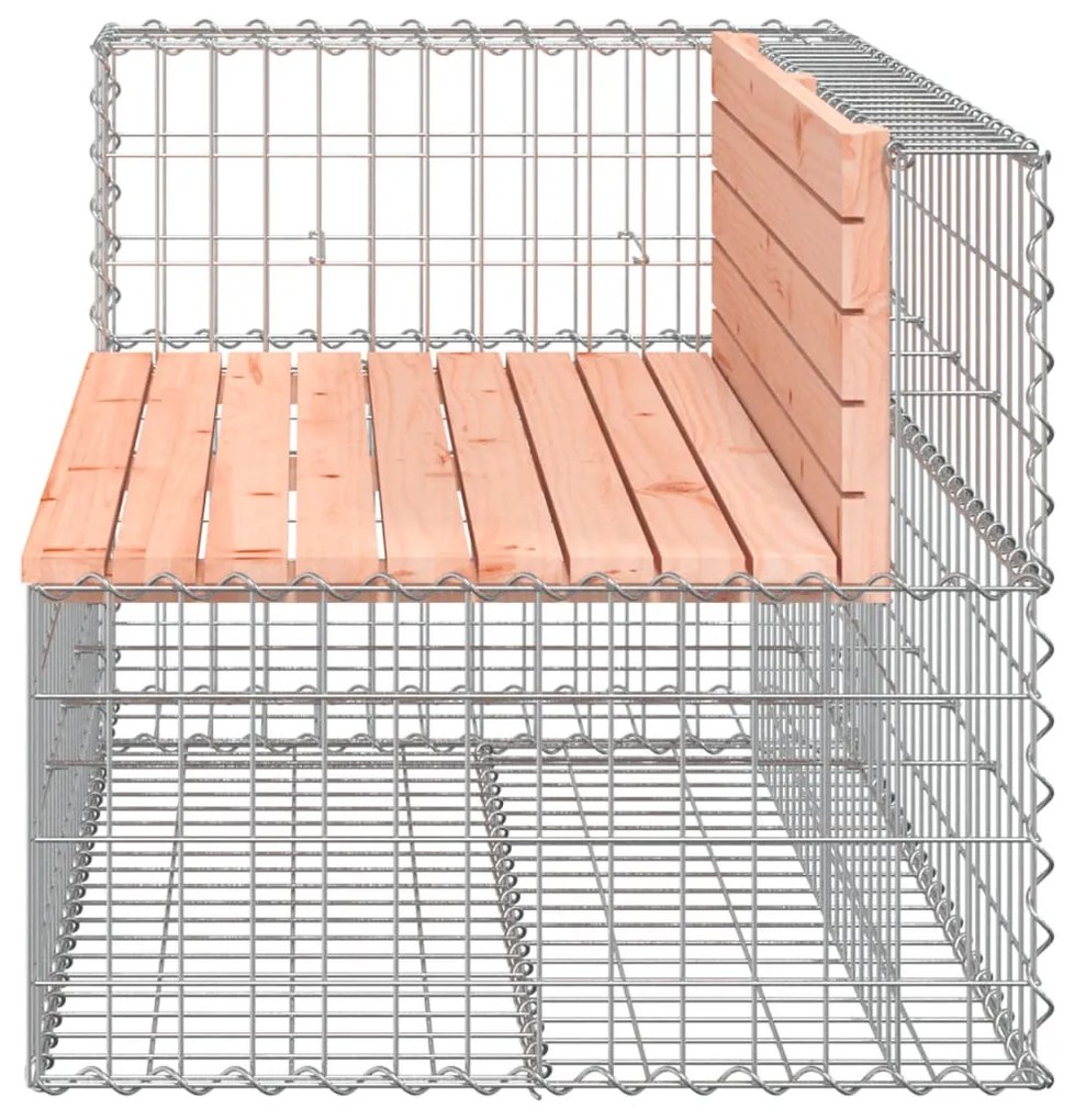 tömör duglászfenyő gabion kerti pad 122 x 71 x 65,5 cm