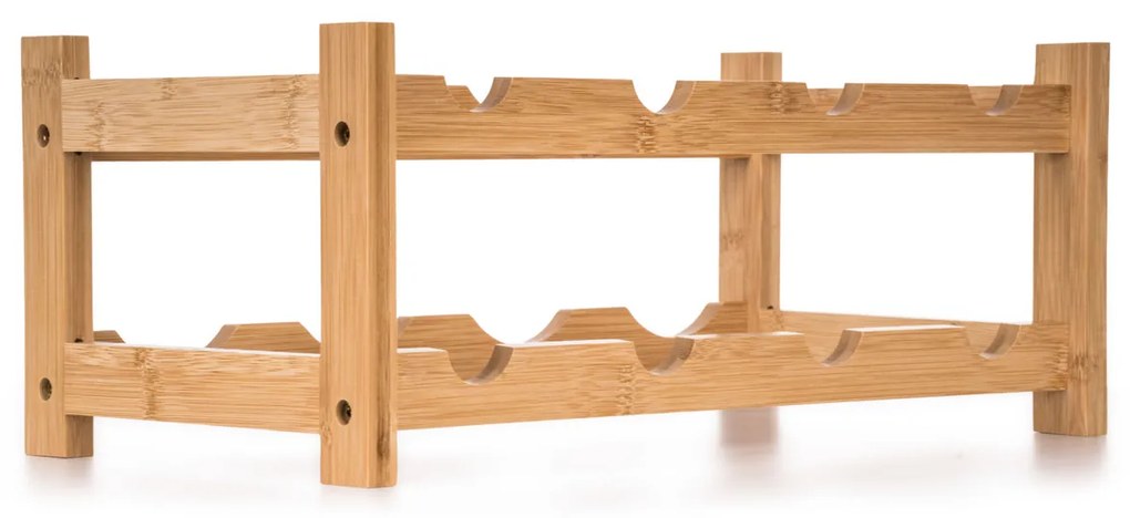 G21 Bambusz borosállvány, 8 palackos, S