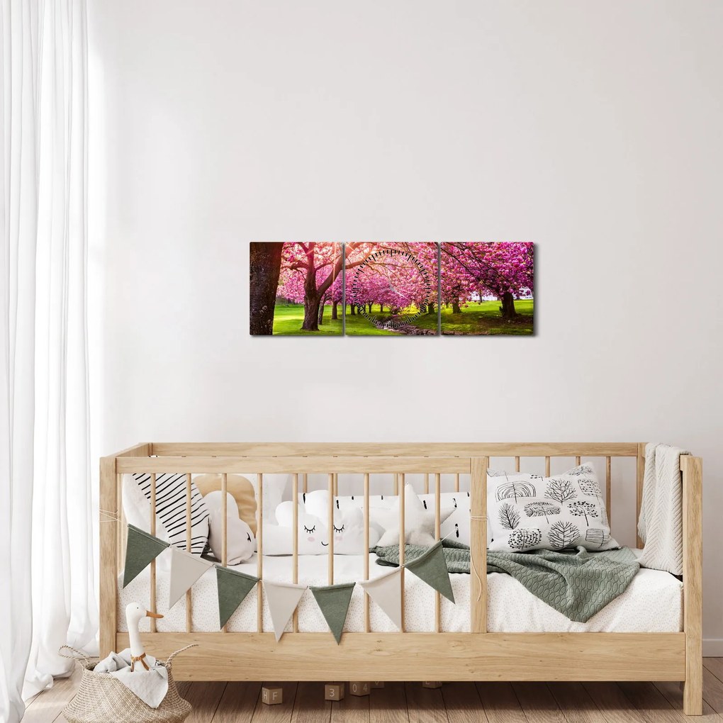 A virágzó cseresznye képe, Hurd Park, Dover, New Jersey (órával) (90x30 cm)