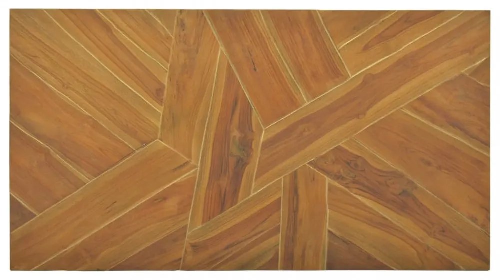 eróziós tömör tíkfa dohányzóasztal 110 x 35 x 38 cm