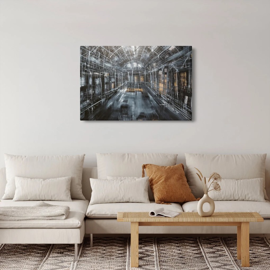 Egy régi épület belsejének képe (90x60 cm)