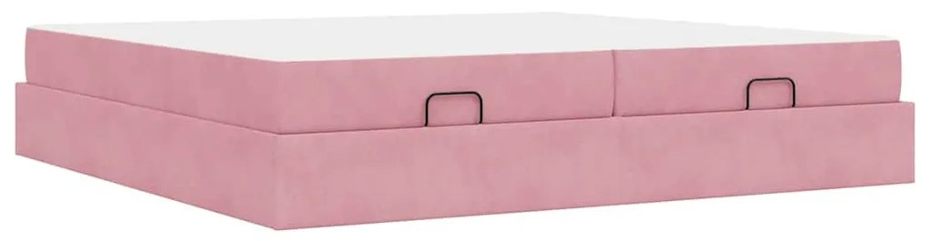 Ágykeret Rózsaszín 200 x 200 cm Bársony