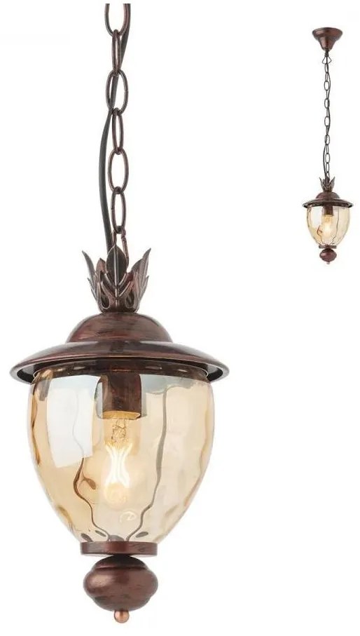 Redo 9632 - Kültéri csillár láncon MATERA 1xE27/42W/230V IP33