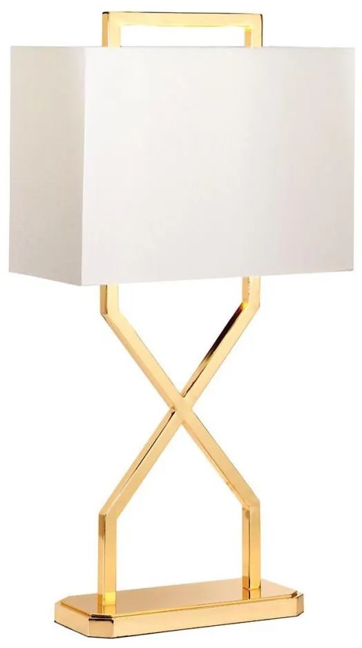 Elstead CROSS-TL-IVORY - Asztali lámpa CROSS 1xE27/60W/230V arany/fehér