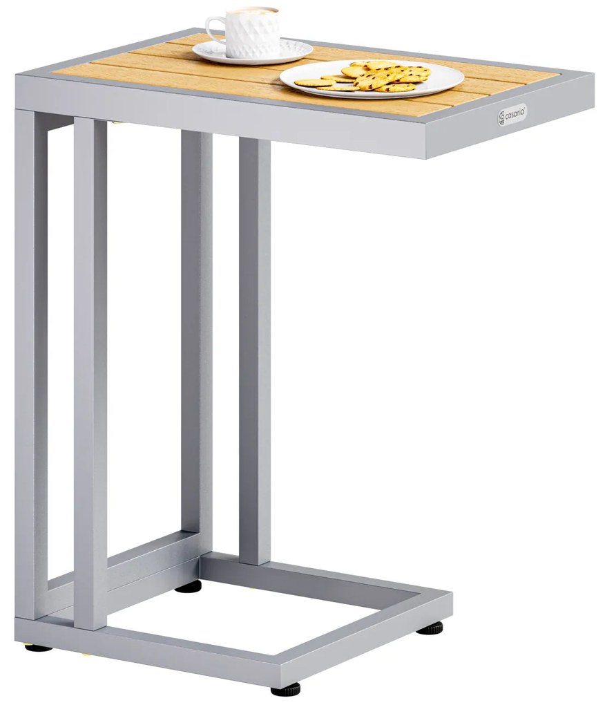 Casaria® Oldalasztal WPC - natúr