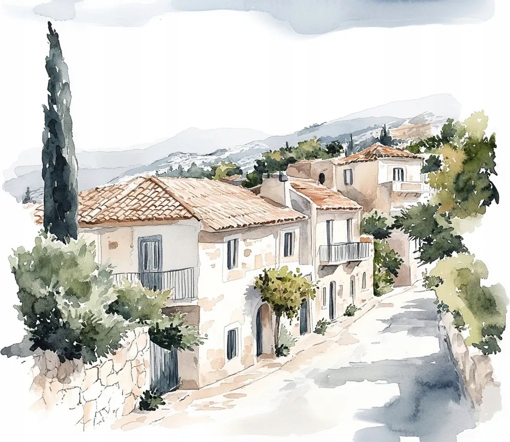 Vászonkép Canvas Város Dél Spanyolország Utca Házak 60x40