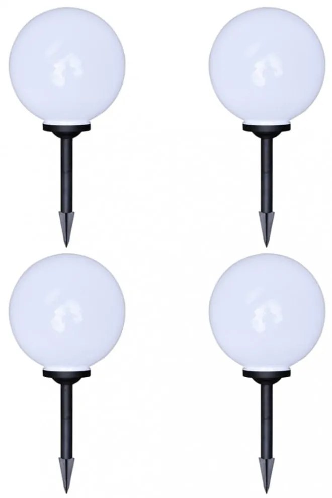 4 db kültéri gyalogjáró LED-lámpa cölöppel 30 cm