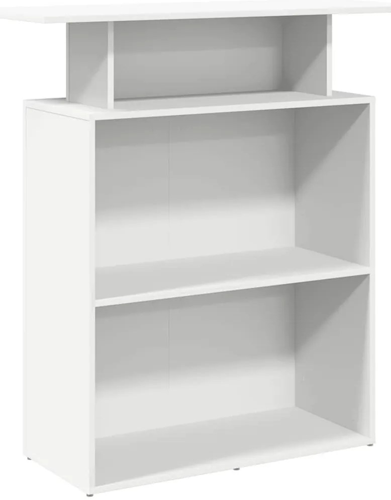 recepciós pult fehér 100x40x104 cm szerelt fa