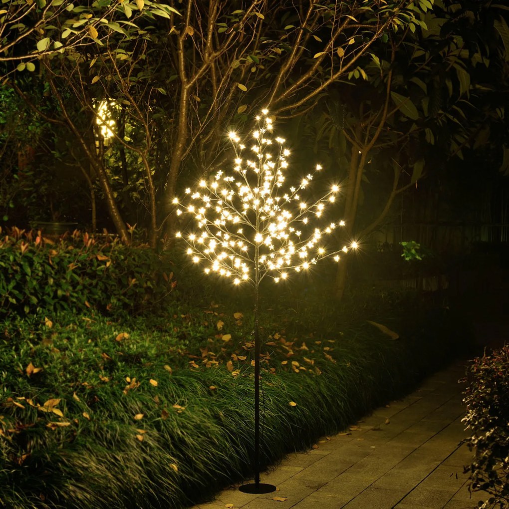 Világító fa – cseresznyevirág 200 cm, 220 fehér LED lámpával (meleg spektrum)