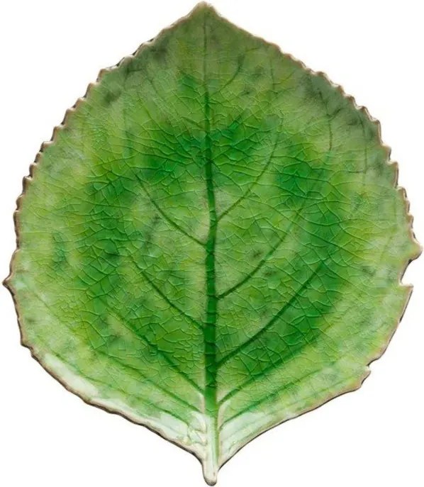 Riviera zöld agyagkerámia tányér, 19 x 22 cm - Costa Nova