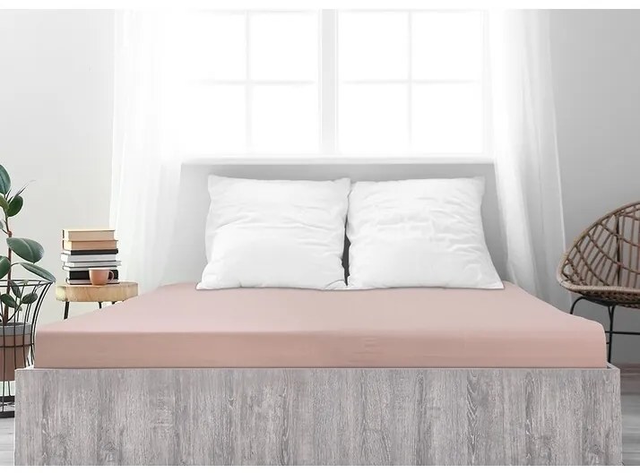 4Home Ideal jersey lepedő régi rózsaszín, 90 x 200 cm