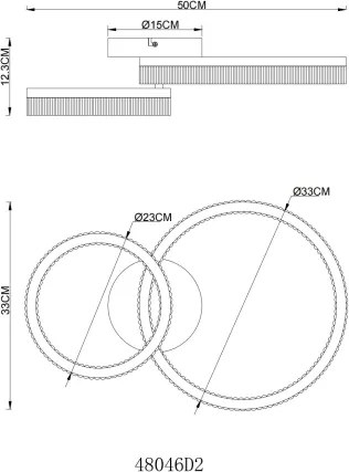 Globo 48046D2 - LED mennyezeti lámpa ZARA LED/24W/230V 3000K 33x50 cm