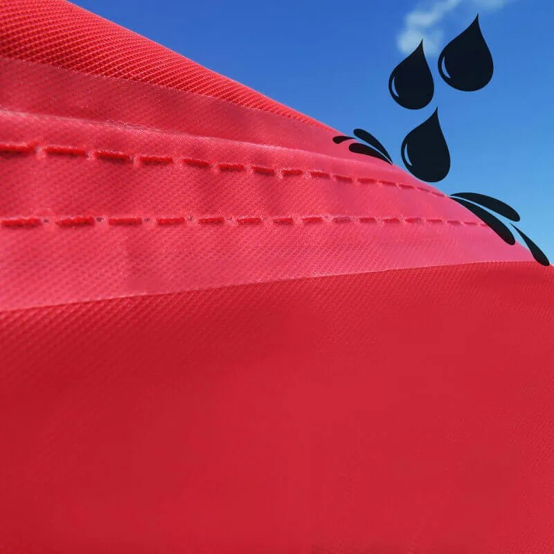 Párty sátor 3x6m Keresztvázas (3 fal) - Acél szerkezet és ponyva 330g/m² - plusz 3 oldalfal - Kék