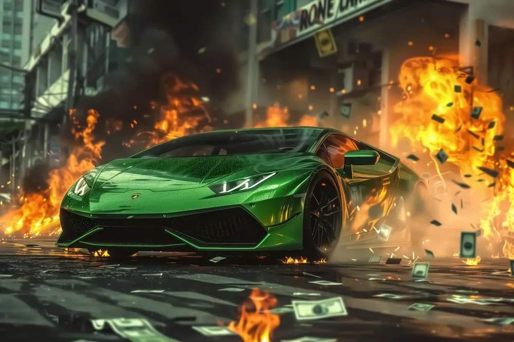 Kép zöld Lamborghini Huracan