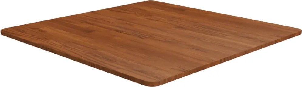 vidaXL sötétbarna kezelt tömör tölgyfa négyzet asztallap 80x80x1,5cm