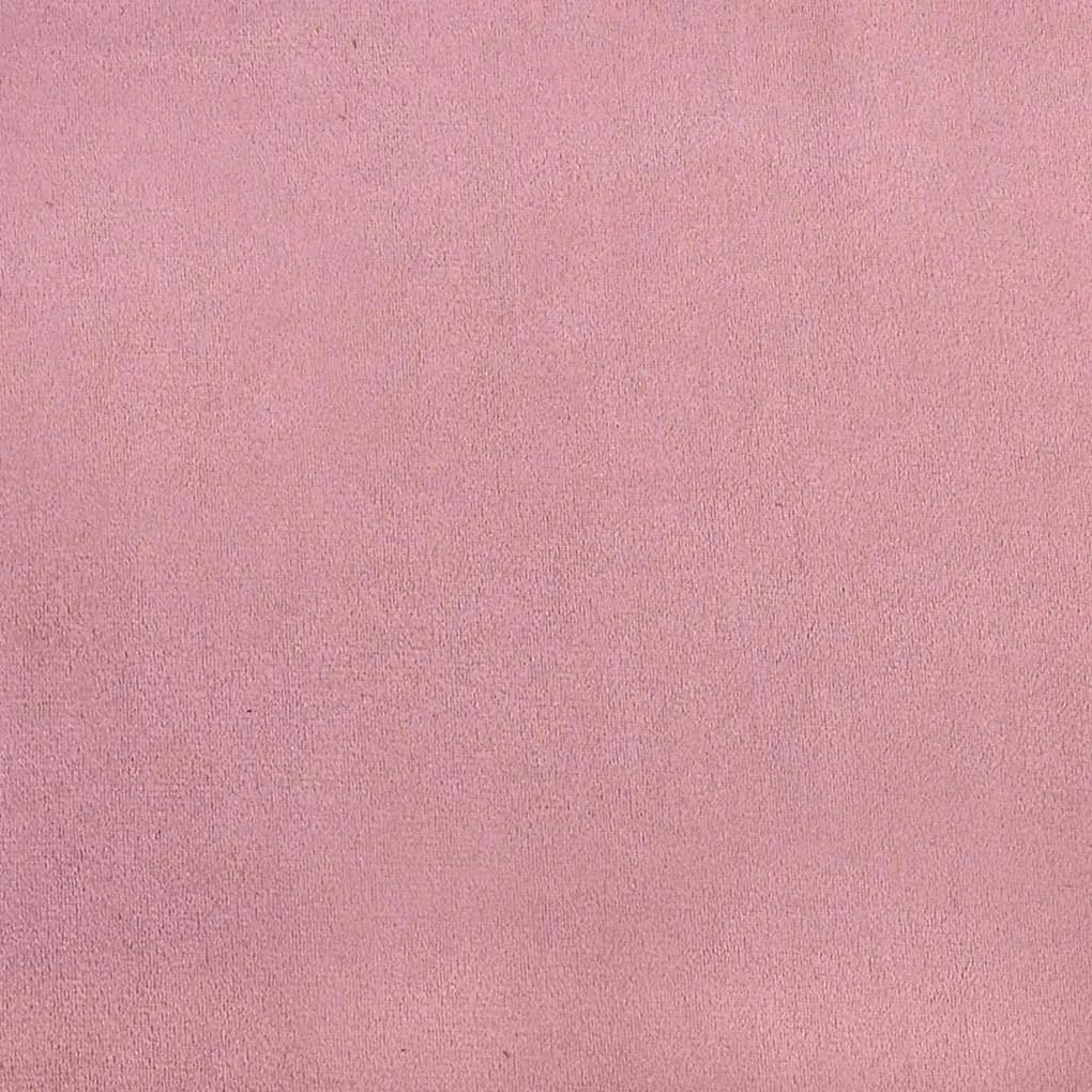 rózsaszín bársony rugós ágy matrac nélkül 140x210 cm