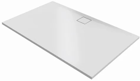 Zuhanytálca négyszögletes Hüppe EasyFlat 180x90 cm öntött márvány fehér matt EF0115.083
