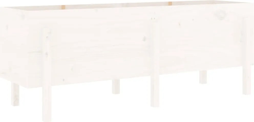 vidaXL fehér tömör fenyőfa kerti magaságyás 160 x 50 x 57 cm