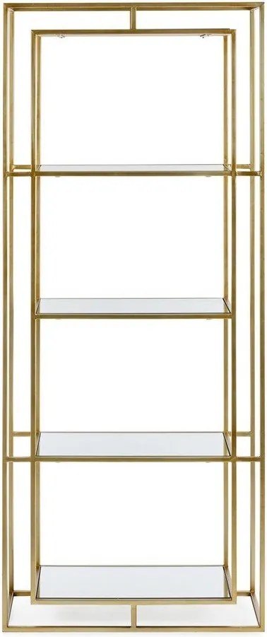 Aranyszínű acél könyvespolc 68x172,5x28 cm Elenor – Bizzotto