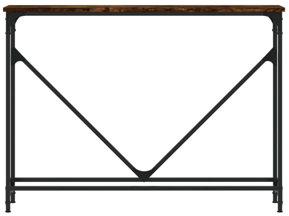 füstös tölgy színű szerelt fa tálalóasztal 102x22,5x75 cm