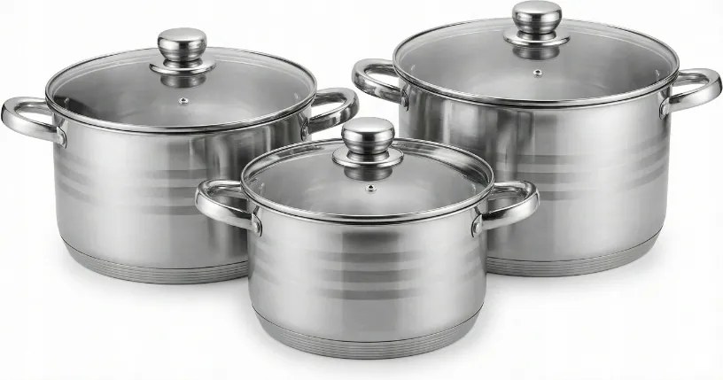 KlönBerg Profi Rozsdamentes Edénykészlet 10L 13L 15L Indukciós 6el
