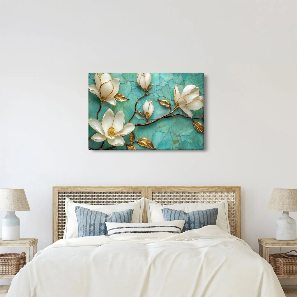 Kép - 3D magnóliák (90x60 cm)