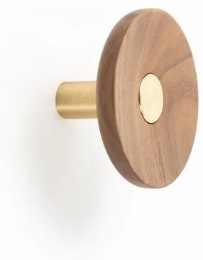 Fogas  Viefe ZOOT  gomb,  90mm, fa-alumínium, csiszolt sötét sárgaréz + dió EI