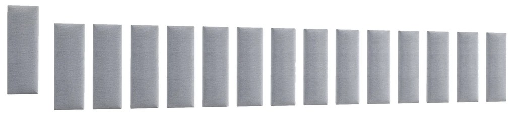 Kárpitozott panel 15 db. Quadra 300x60 cm (világosszürke). 1052005