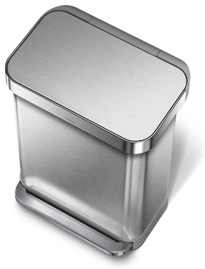 Acél pedálos szemetes 55 l - simplehuman