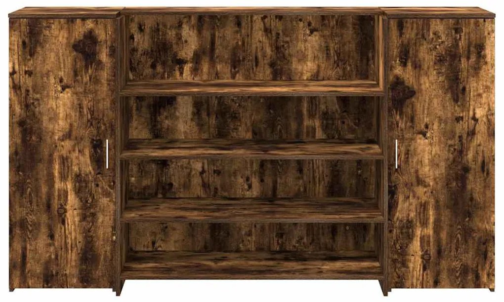 recepciós pult füstös tölgy 180x50x103,5 cm szerelt fa