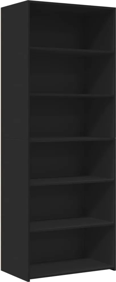 vidaXL fekete szerelt fa magasszekrény 70 x 41 x 185 cm
