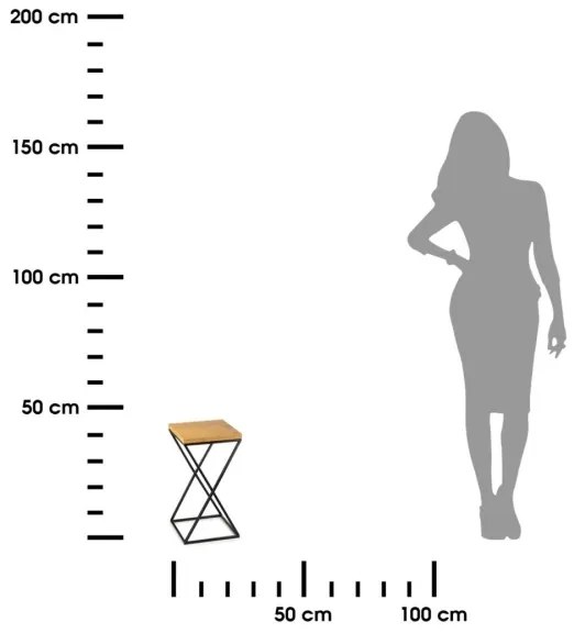 LOFT virágtartó állvány 40x24 cm fekete/barna