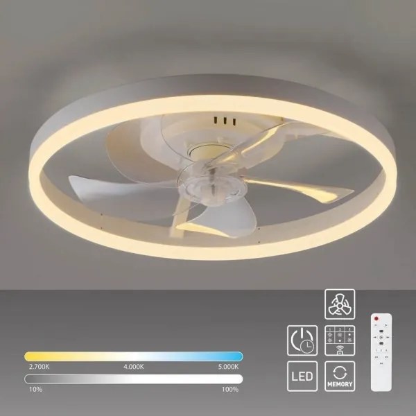 JUST LIGHT. 14624-16 - LED mennyezeti ventilátor világítással RITA LED/22W/230V + távirányító